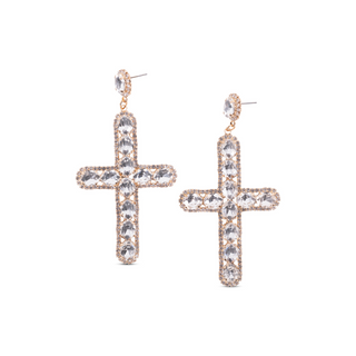 Cross Earrings Diamond